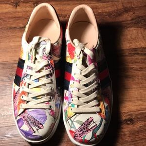 Men’s Gucci New Ace Flora Snake Sneakers